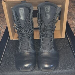 Salomon Black Tactical Lace-Up Boots - Rugged Outdoor Style